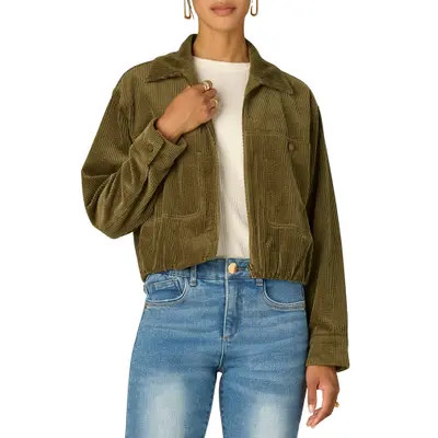 Wit & Wisdom Cotton Corduroy Jacket in Forest Moss at Nordstrom, Size Small | Nordstrom