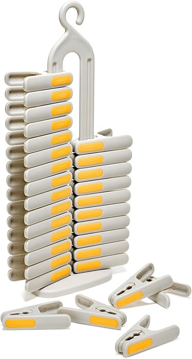 Joseph Joseph PegStore 30-Piece Clothes Pin Set with Storage Stand, Durable and UV-Resistant Recy... | Amazon (US)