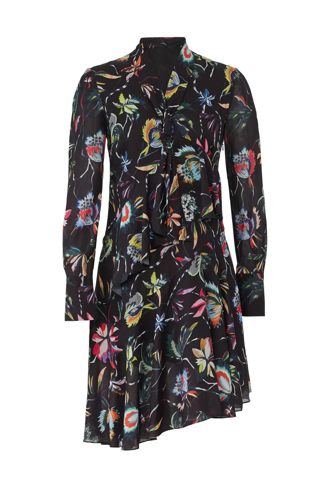 Jason Wu Black Jungle Flower Dress | Rent The Runway
