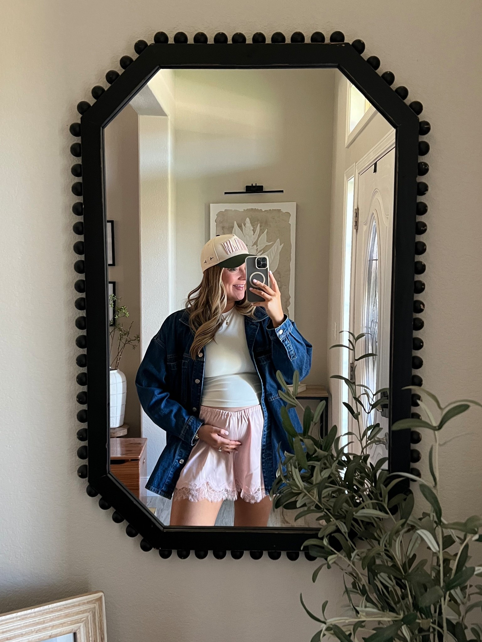 Pregnant OOTD 
Jacket- L
Top- L
Shorts- L

#LTKBaby #LTKgrwm #LTKBump