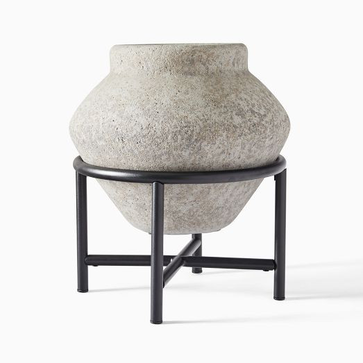 Venti Geo Planter w/ Stand | West Elm (US)