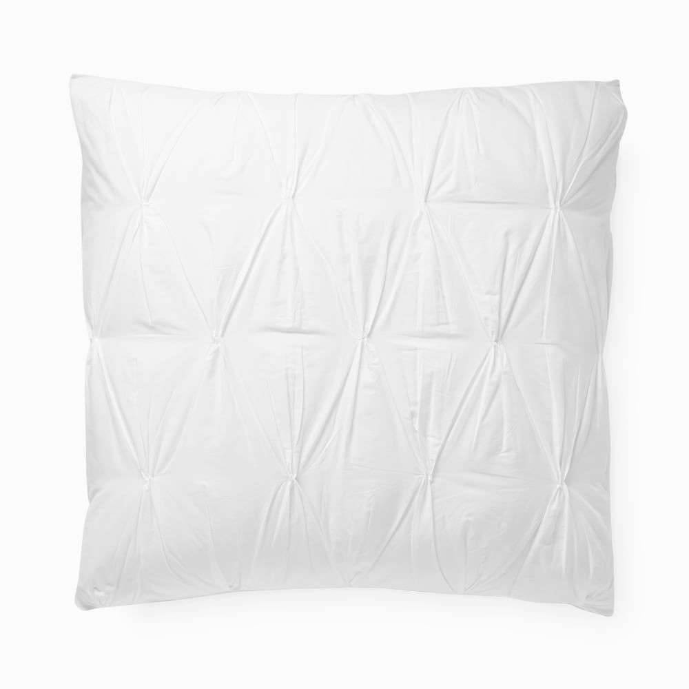 Organic Cotton Pintuck Duvet Cover & Shams - White | West Elm (US)