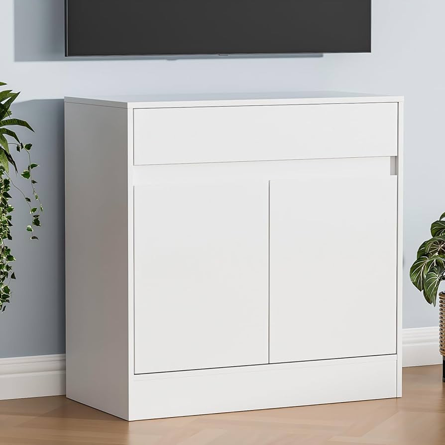 Buffet Cabinet with 2 Doors and Drawer, Coffee Bar Cabinet with Adjustable Shelf, Modern Kitchen ... | Amazon (US)