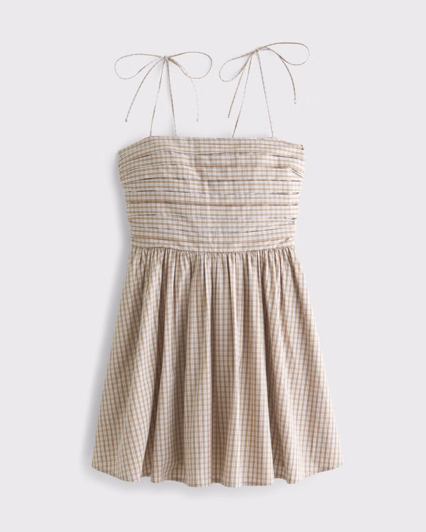 The A&F Emerson Tie-Strap Mini Dress | Abercrombie & Fitch (US)