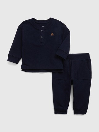 Baby Waffle Henley Outfit Set | Gap (US)