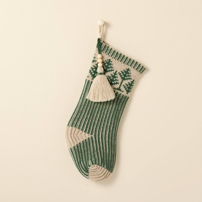 20" Tree Knit Stocking Green - Hearth & Hand™ with Magnolia | Target