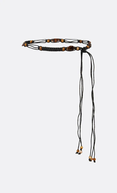 EMBER CROCHET BELT - BLACK/CHOCOLATE | Bec & Bridge (Global)