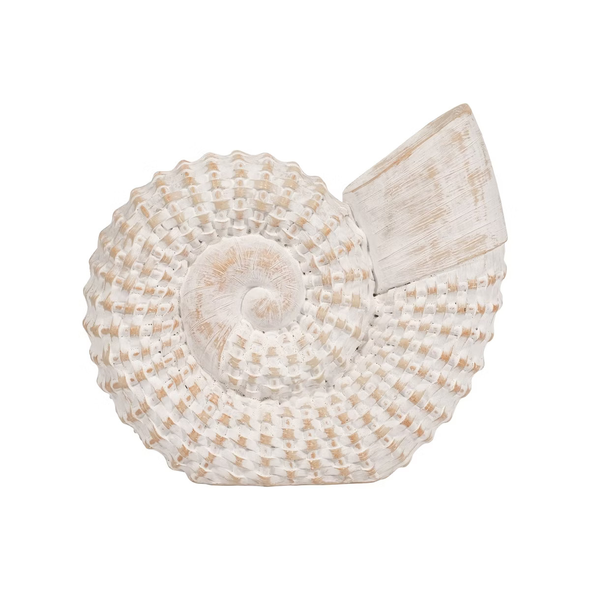 Sagebrook Home 7" Polyresin Shell Figurine - Contemporary White Decorative Seashell Table Accent ... | Target