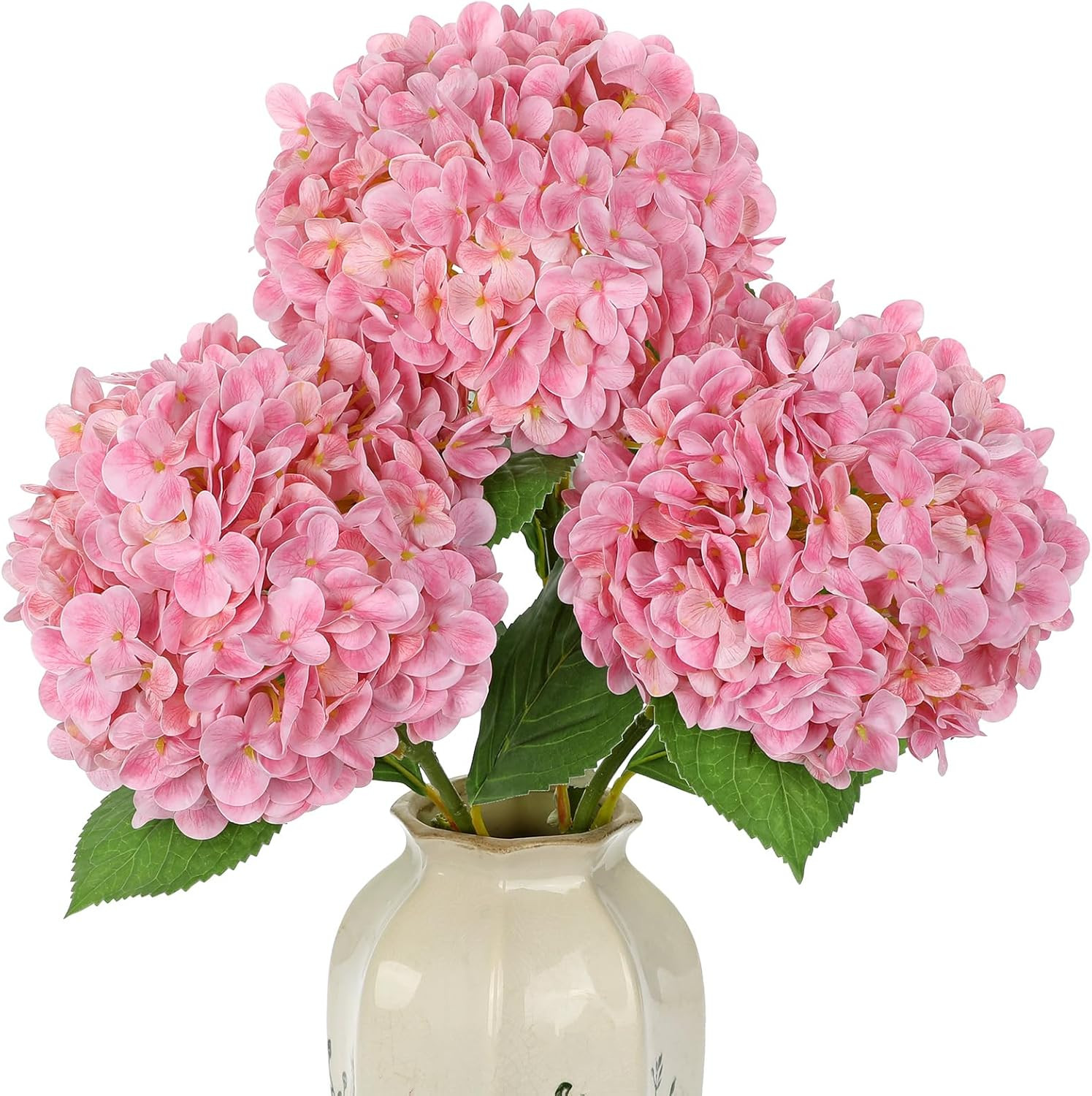 Large Real Touch Hydrangea Artificial Flowers with Stems, 8" Full Bloom Fresh Touch Faux Hydrange... | Amazon (US)