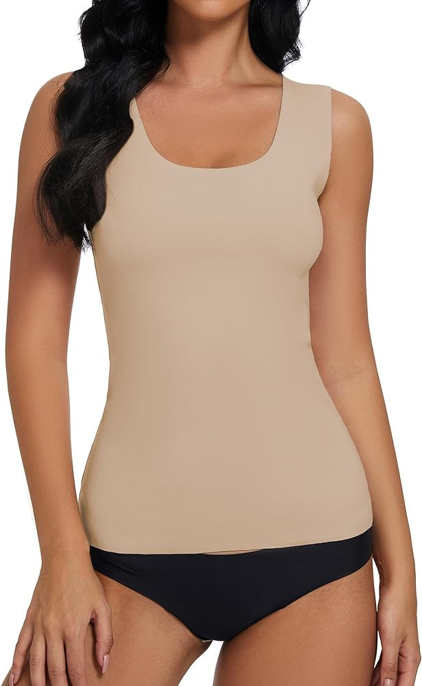 YYA Basic Tank Tops for Women, Thermal Vest Warm Tank-Top Sleeveless Camisole Lingerie, S-XL | Amazon (US)