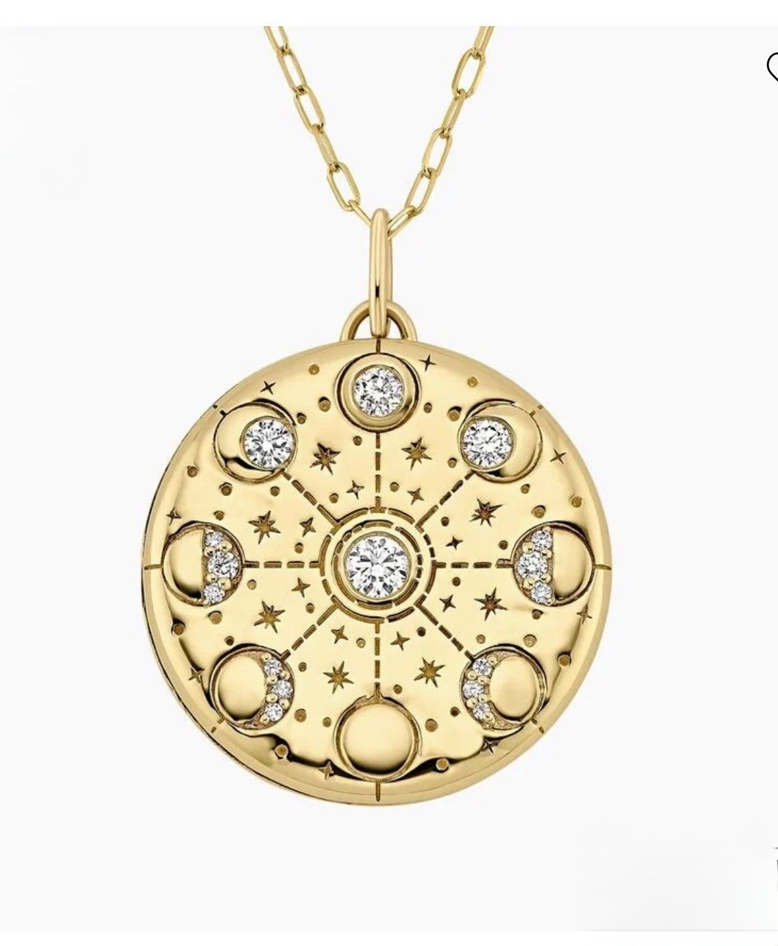 Engravable To The Moon Diamond Locket (1/3 Ct. Tw.) in 14K Yellow Gold
$2,995

Inspired by the phases of the moon, this round locket features a richly textured surface with celestial motifs detailed in sparkling natural diamonds

#LTKootd #LTKTravel #LTKWorkwear