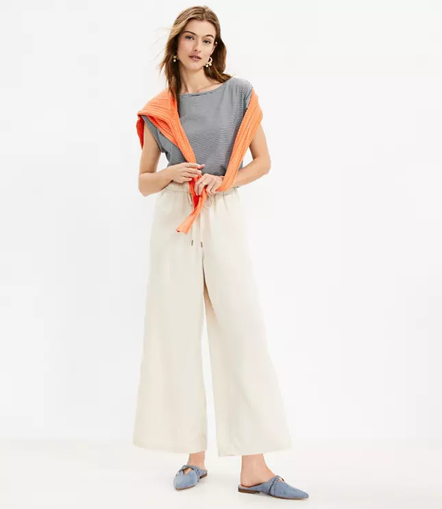 Petite Emory Wide Leg Pants | LOFT | LOFT