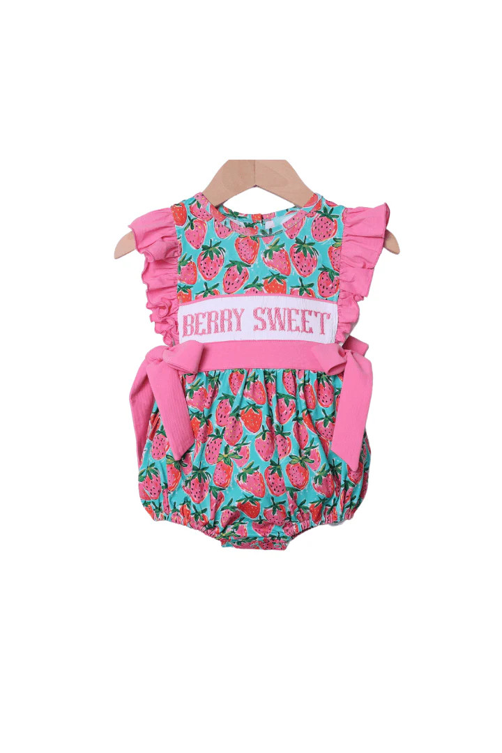 Smocked Berry Sweet Strawberry Bubble | The Smocked Flamingo