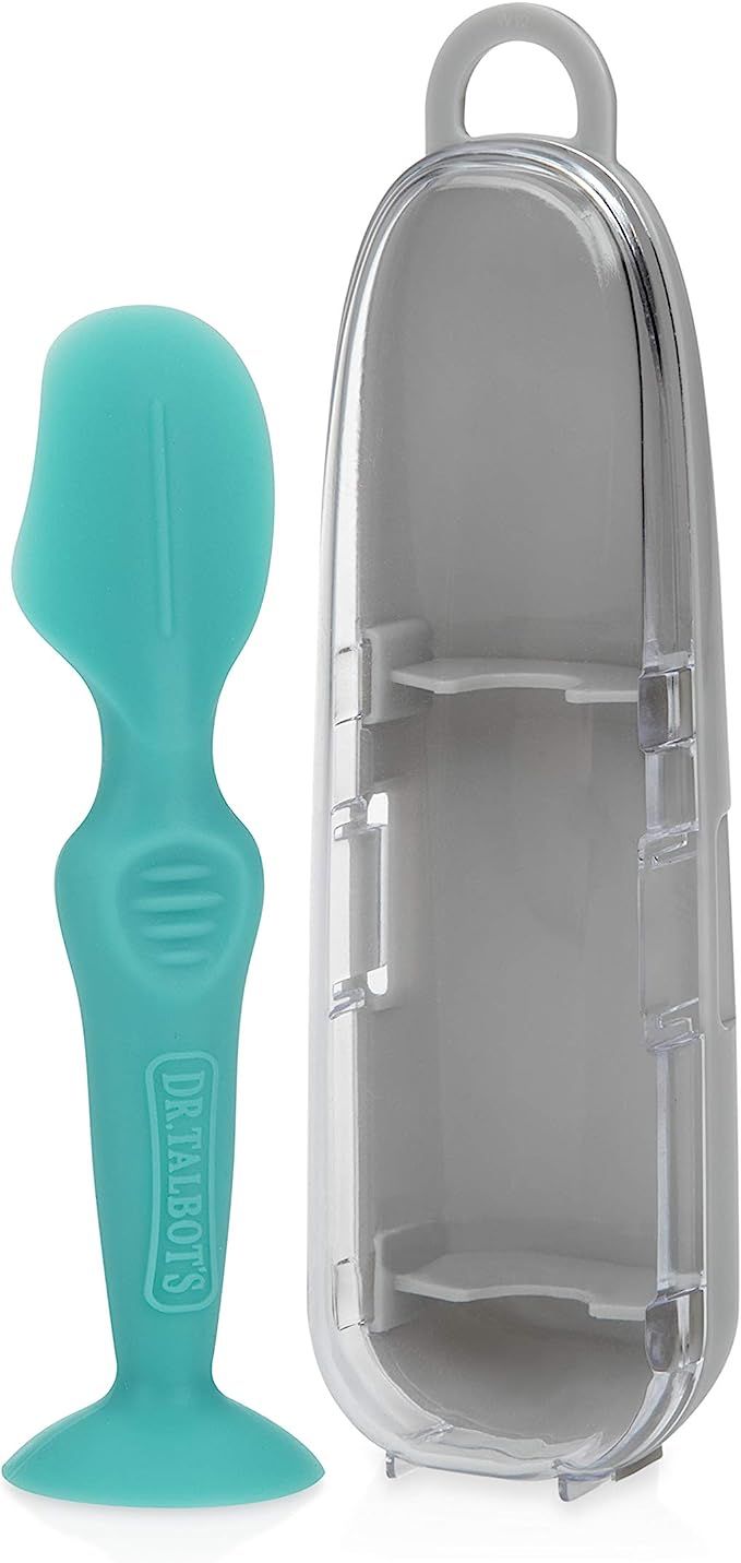 Dr. Talbot's Diaper Cream Soft Silicone Brush with Suction Base & Hygienic Case, Aqua, Blue, Mini... | Amazon (US)
