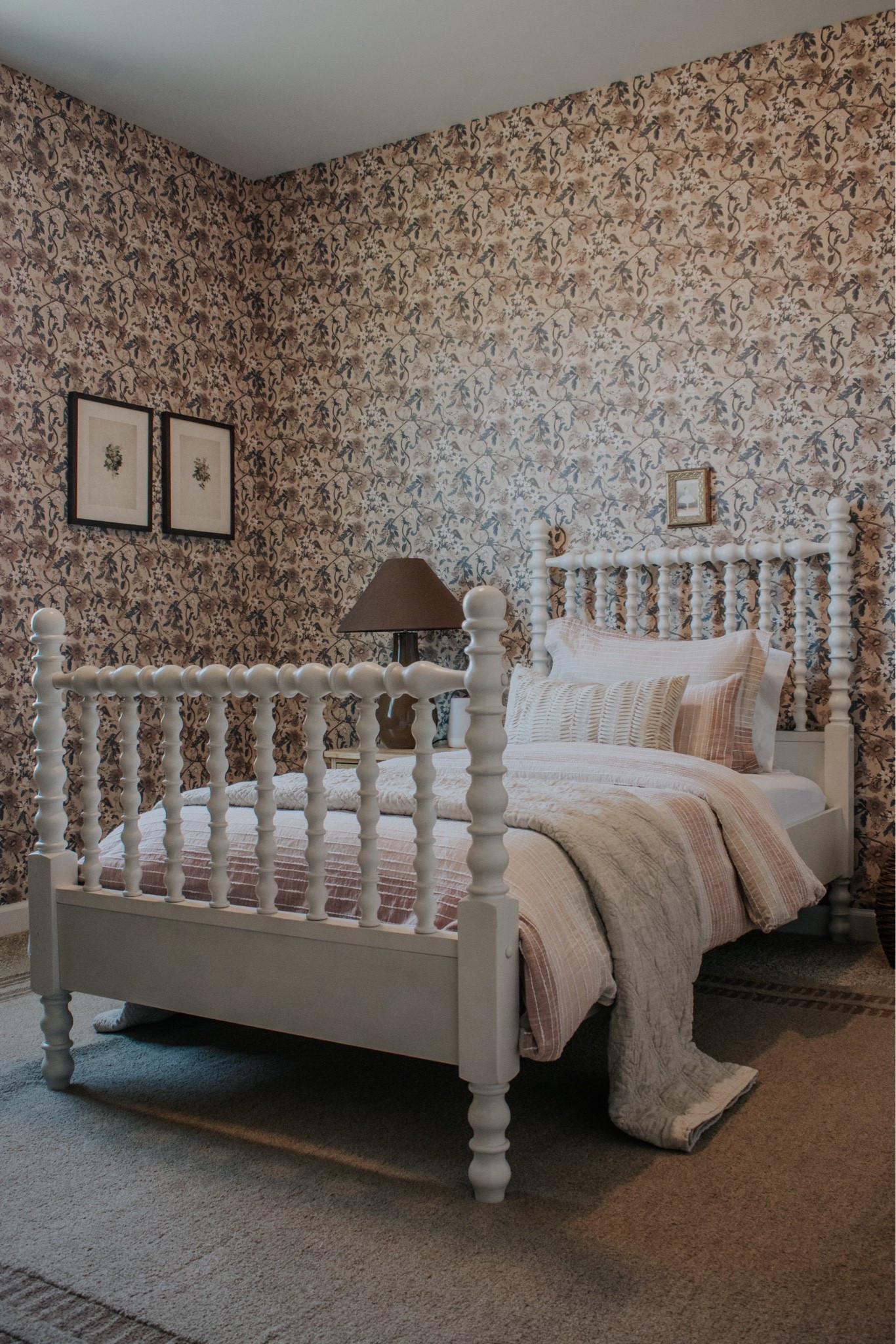 Girls room; wallpaper; Jenny Lind bed; kids bedroom; floral room

#LTKHome #LTKmomlife #LTKKids