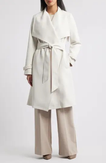 BCBG Max Azria Belted Trench Coat in Marshmallow at Nordstrom Rack, Size Small | Nordstrom Rack