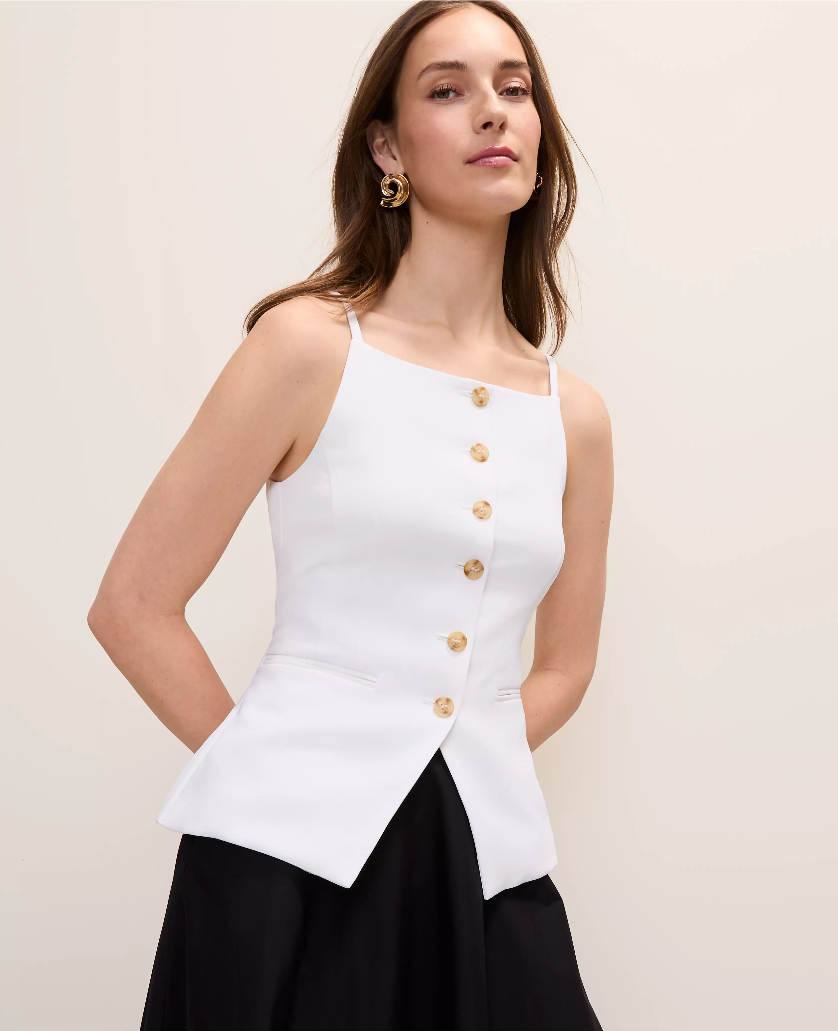 The Petite Cutaway Vest | Ann Taylor