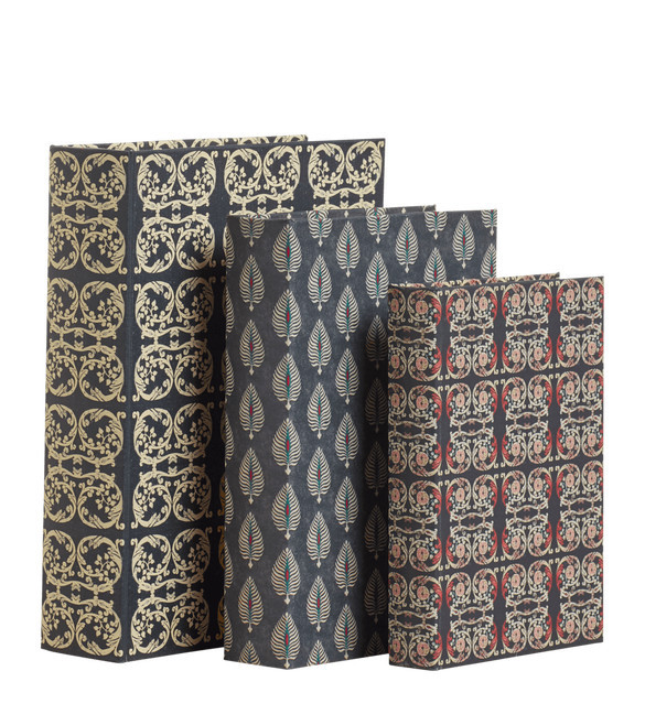 Set of Three Cosmati & Ocellus Box Files - Ink Blue | OKA US