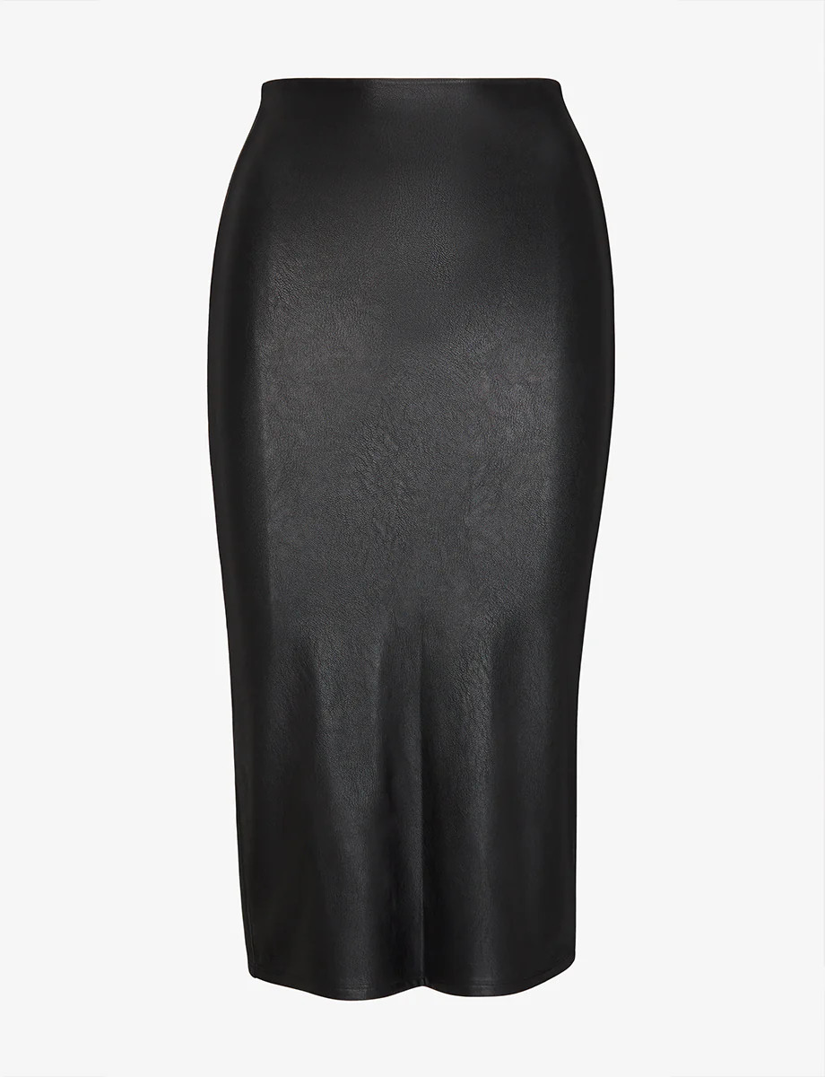 Faux Leather Midi Skirt | Commando®