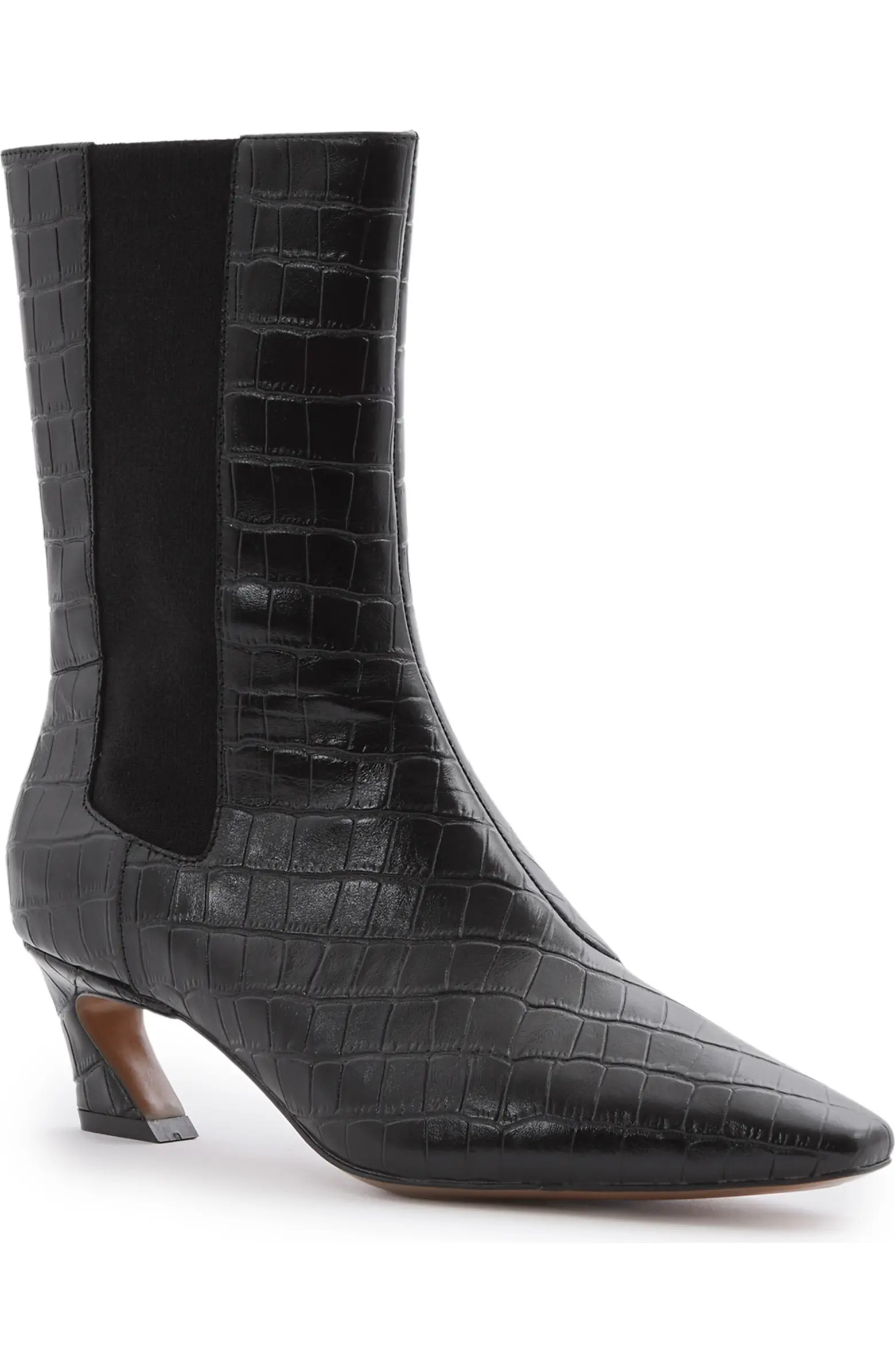 Reiss Mina Croc Embossed Chelsea Boot (Women) | Nordstrom | Nordstrom