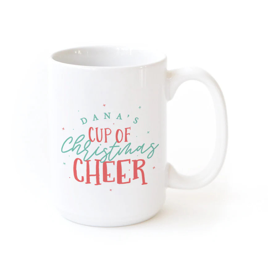 Personalized Name Cup of Christmas Cheer Coffee Mug | The Cotton & Canvas Company