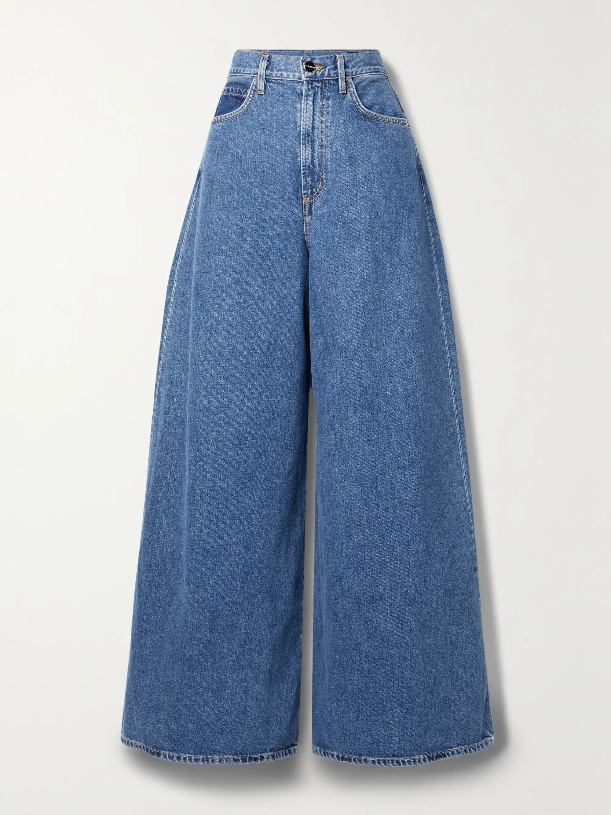 + NET SUSTAIN The Gaucho organic high-rise wide-leg jeans | NET-A-PORTER (US)