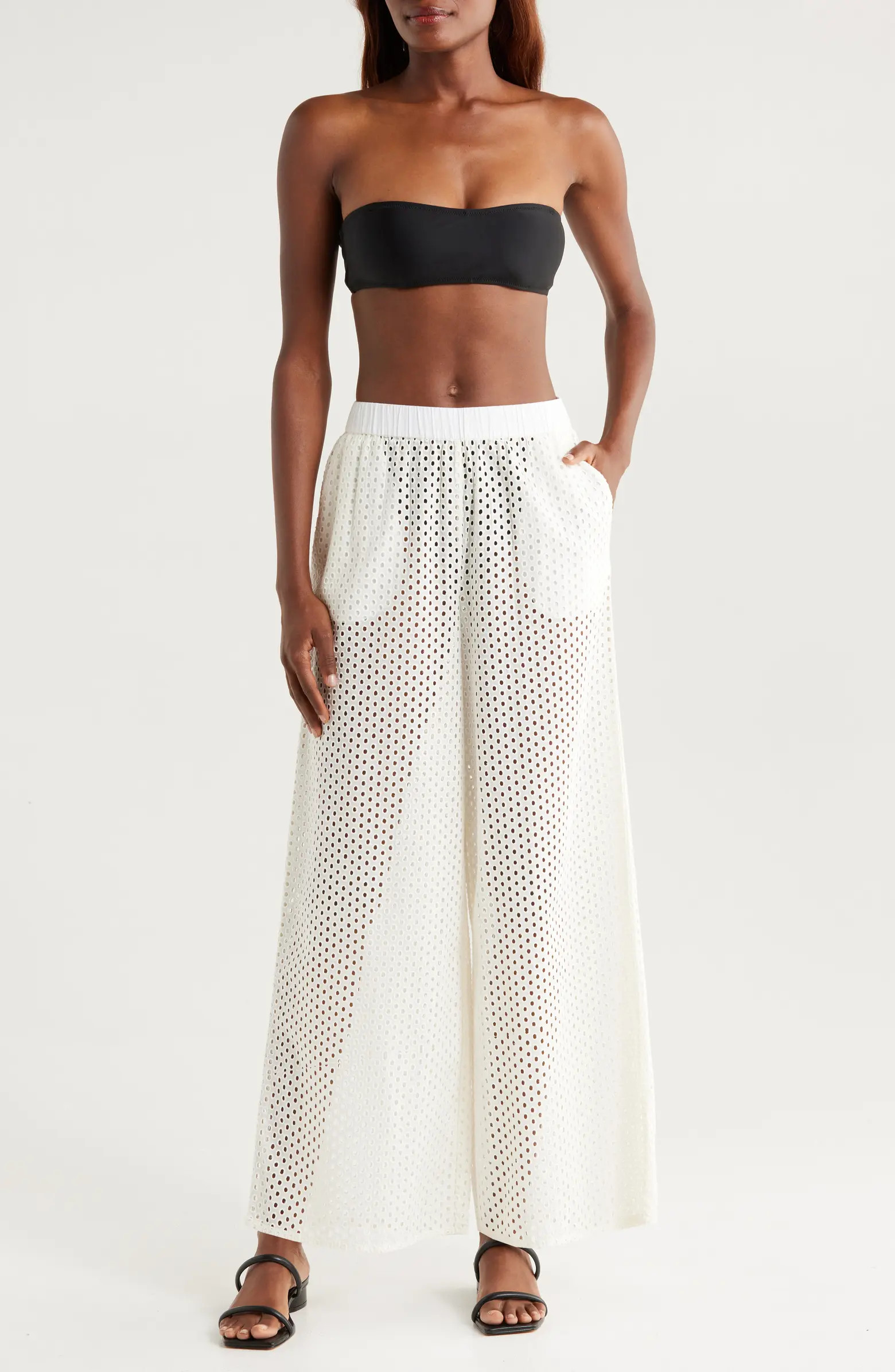 The Delaney Open Knit Cotton Cover-Up Pants | Nordstrom