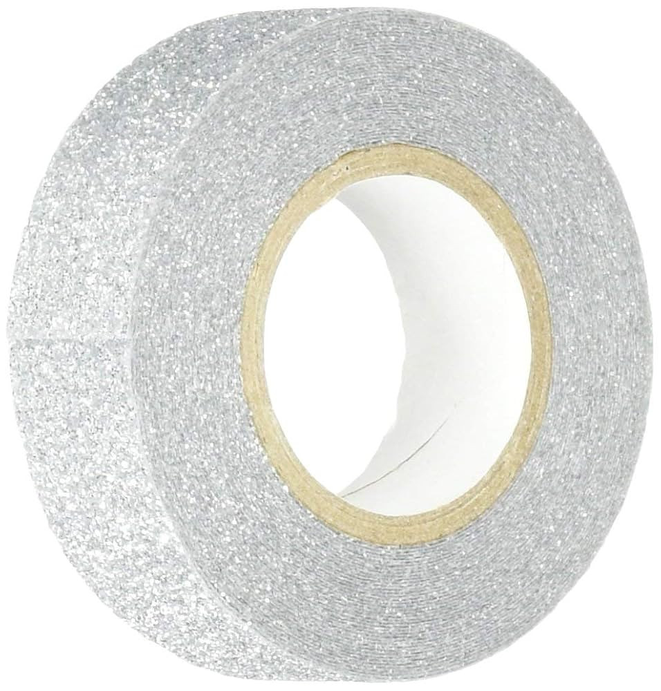 Best Creation GTS001 Glitter Tape, 15mm by 5m, Silver | Amazon (US)