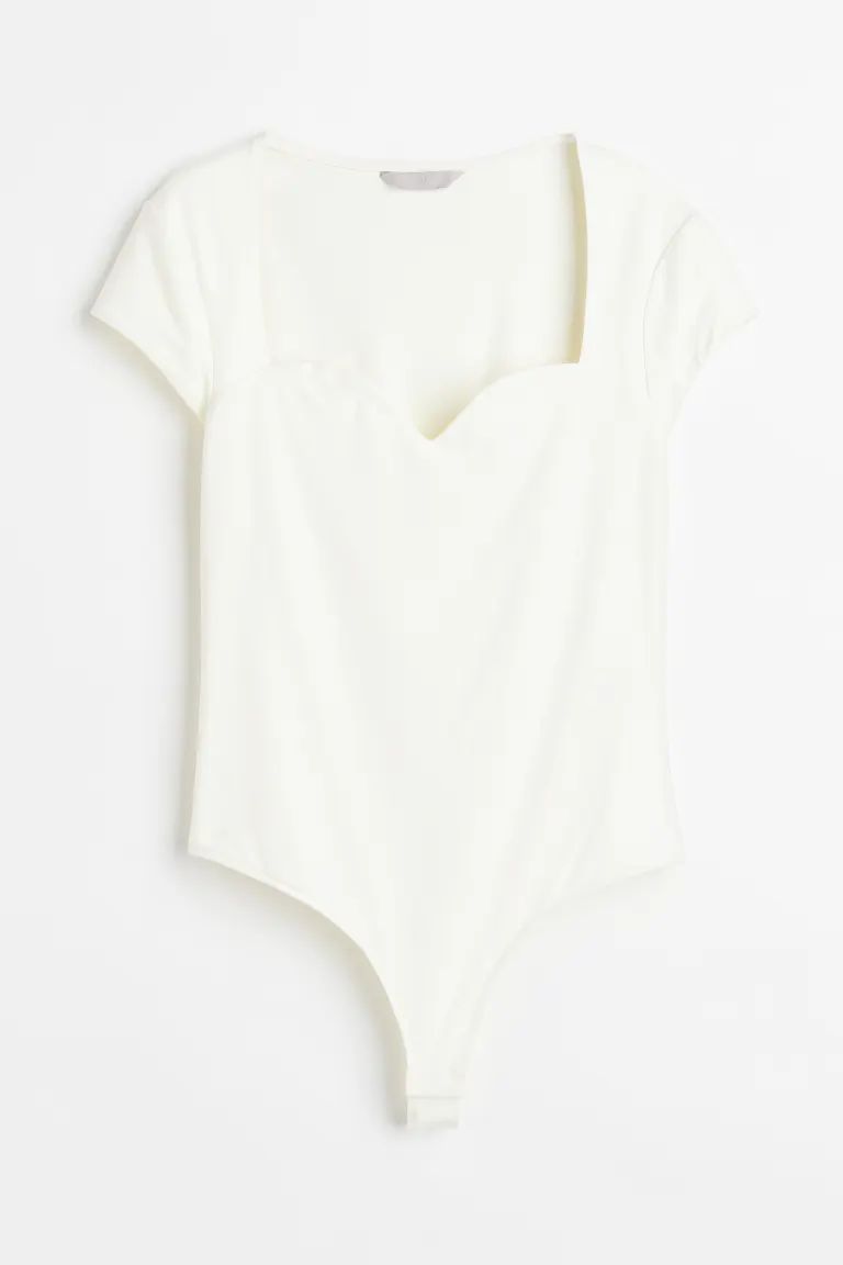 Sweetheart-neckline Jersey Bodysuit | H&M (US)
