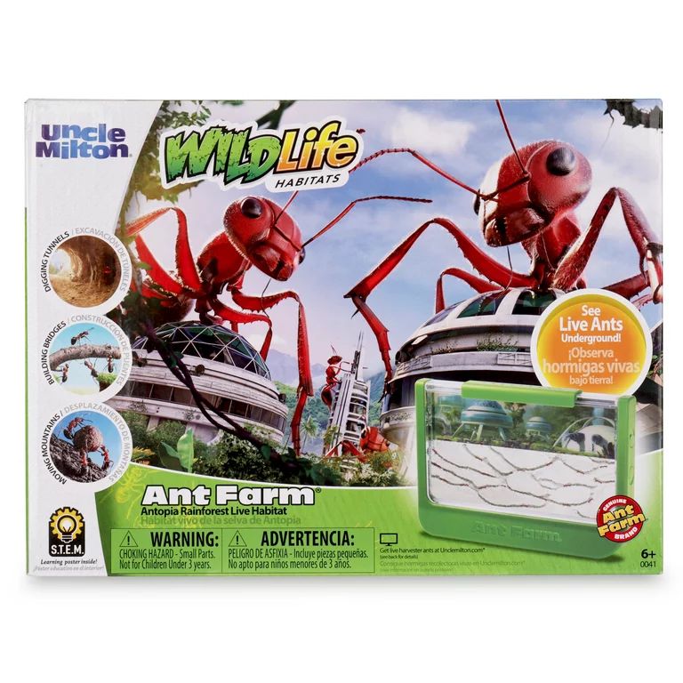 Ant Farm - Rainforest - Green - Uncle Milton Scientific Educational Toy | Walmart (US)