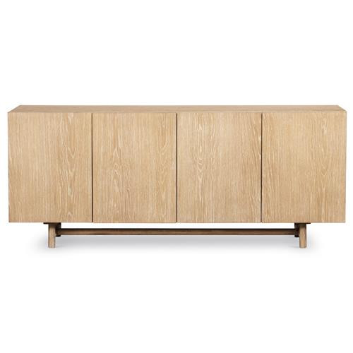 Mira Rustic Lodge Brown Oak Wood Dining Sideboard | Kathy Kuo Home