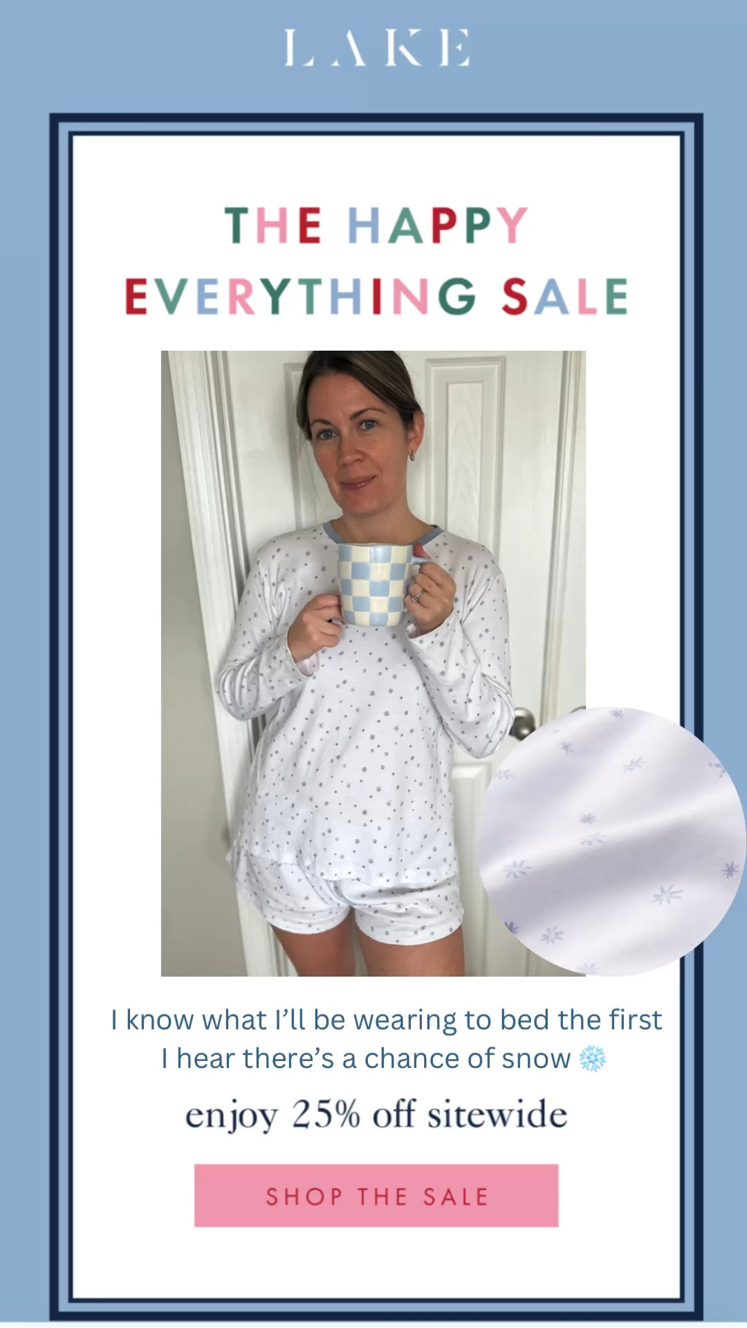 LAKE pajamas are 25% off SITEWIDE, with some items even more on sale! Stock up or grab the perfect gift ✨ 

I sized UP to a Medium! (I’m normally a true size small)

@lakepajamas
#lakepartner

#LTKsalealert #LTKGiftGuide