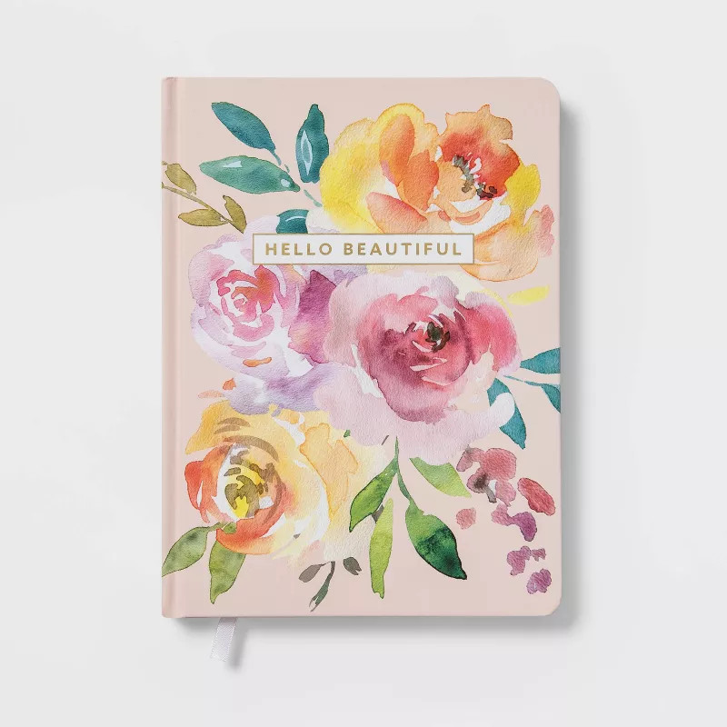 240 Sheet College Ruled Journal 7.75"x5.5" Watercolor Floral - Threshold™ | Target