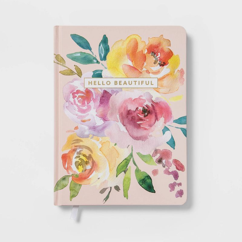 240 Sheet College Ruled Journal 7.75"x5.5" Watercolor Floral - Threshold™ | Target