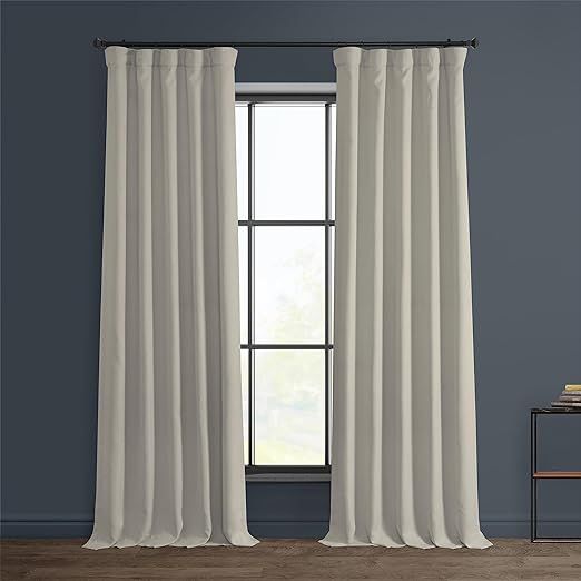 HPD Half Price Drapes BOCH-LN185-P Faux Linen Room Darkening Curtains for Bedroom (1 Panel), 50 X... | Amazon (US)