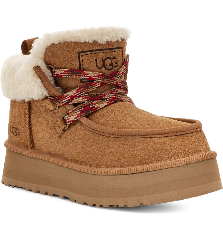 Funkarra Genuine Shearling Cabin Cuff Bootie (Women) | Nordstrom