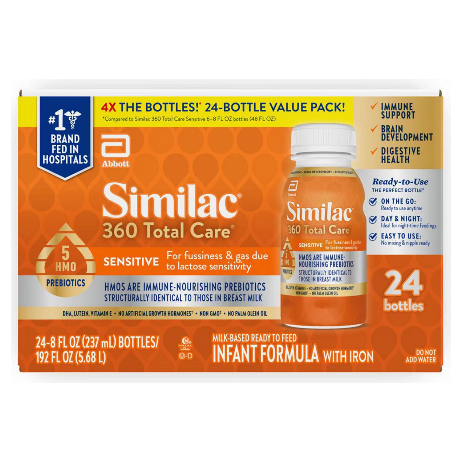 Similac 360 Total Care Sensitive Infant Formula, Ready to Feed, 8 fl. oz., 24 ct. | Sam's Club