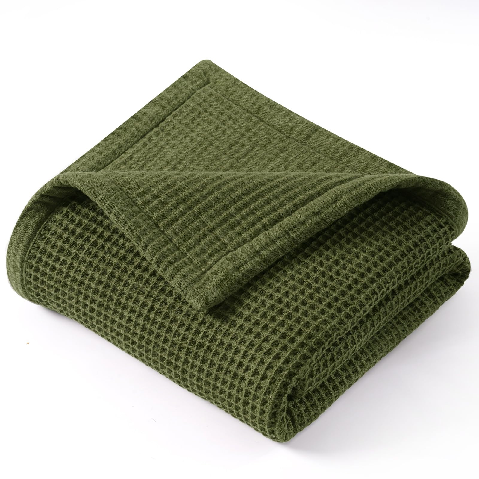 PHF 100% Cotton Waffle & Muslin Throw Blanket Large, Soft Breathable Luxury 400GSM Versatile Reve... | Amazon (US)