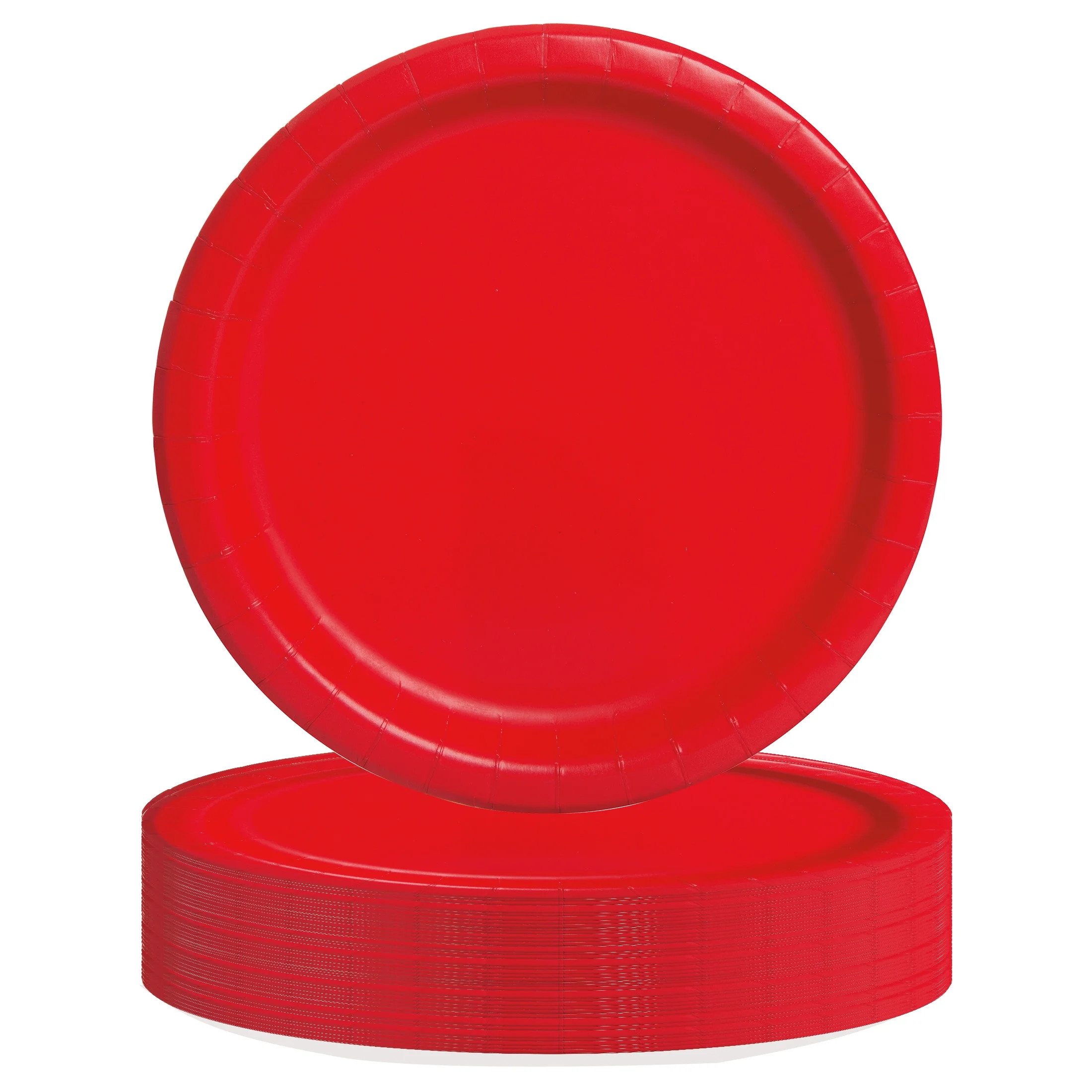 Red Paper Dinner Plates, 9in, 55ct, Way to Celebrate! | Walmart (US)