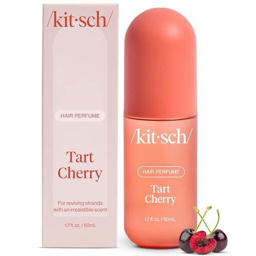 Kitsch Tart Cherry Hair Perfume For Women - Clean, Deodorizing, and Patented Odor-Eliminating Technology, Body Mist - Freshen Hair, Body & Pillows - Black Cherry, Raspberry, Jasmine, Sandalwood - 50ml | Amazon (US)