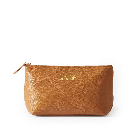 Classic Leather Cosmetic Pouch | Mark and Graham