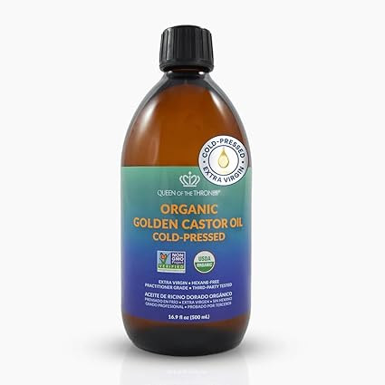 QUEEN OF THE THRONES Organic Golden Castor Oil | 100% Pure for Hair, Skin, Nails, Brows & Lashes ... | Amazon (US)