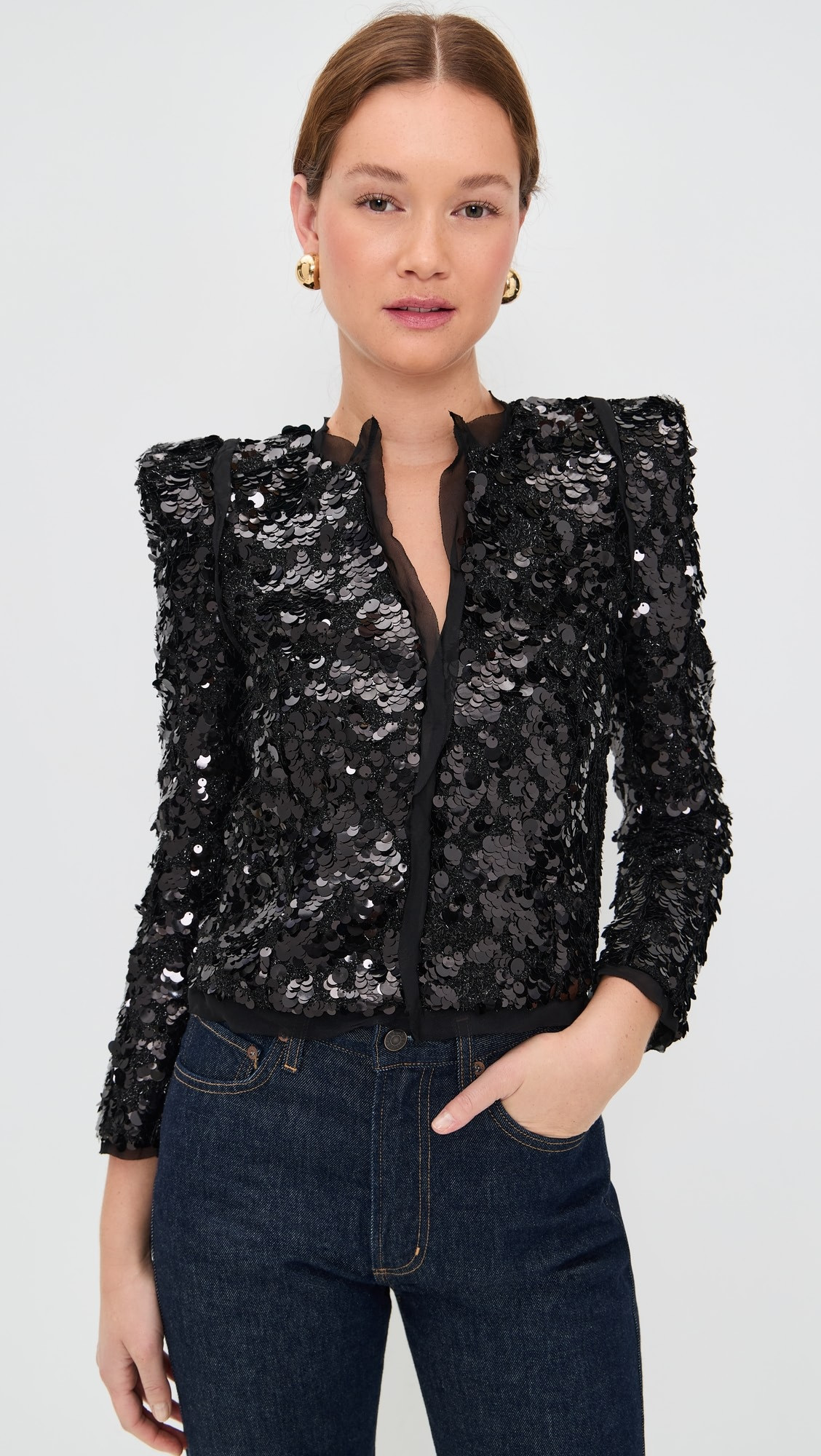 Shai Pointed Shoulder Jacket | Shopbop