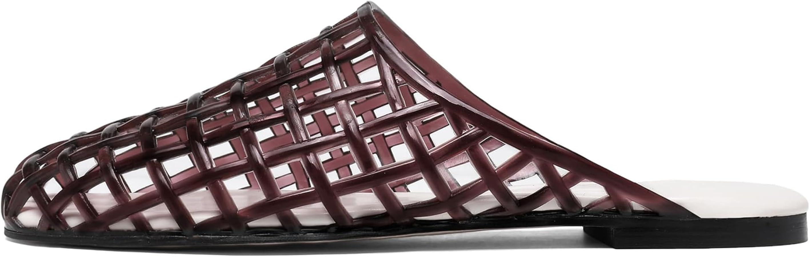 Clear Jelly Shoes for Women Slip on Jelly Mesh Slides Comfortable Closed Toe Flats Sandals Summer... | Amazon (US)