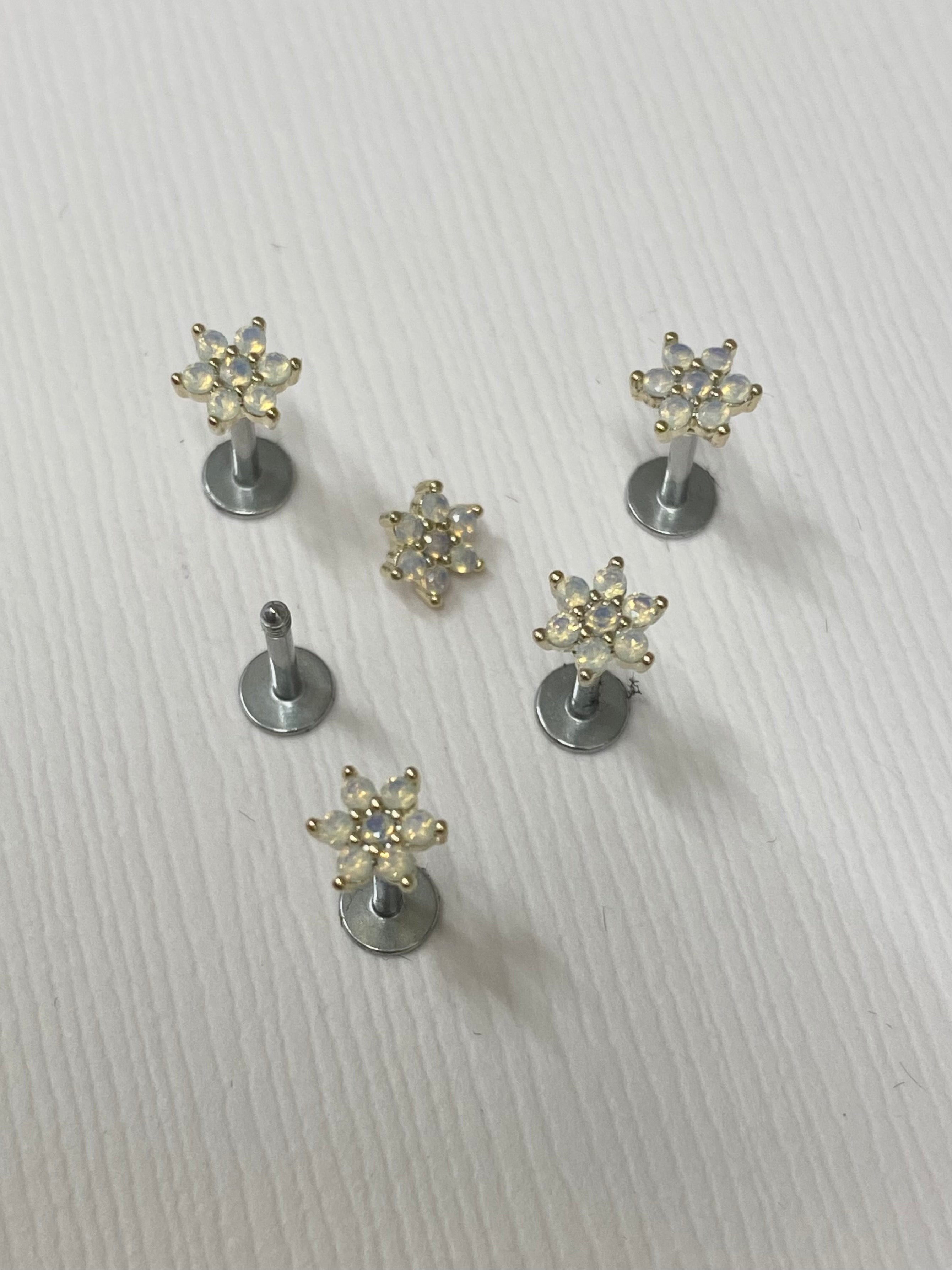 Flat Back Moonstone Flower - Single | BURDLIFE