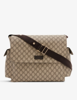 Monogram-print shoulder-strap coated-canvas baby changing bag | Selfridges