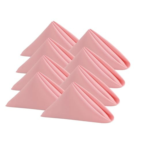 Blush Pink Cloth Napkins Set of 8,Size 18x18 inch,Washable Cloth Napkins,Made of 100% Microfibre.Table Decorations for Spring and Easter.Dinner Napkins for Restaurant, Family use, Parties. (Pink) | Amazon (US)
