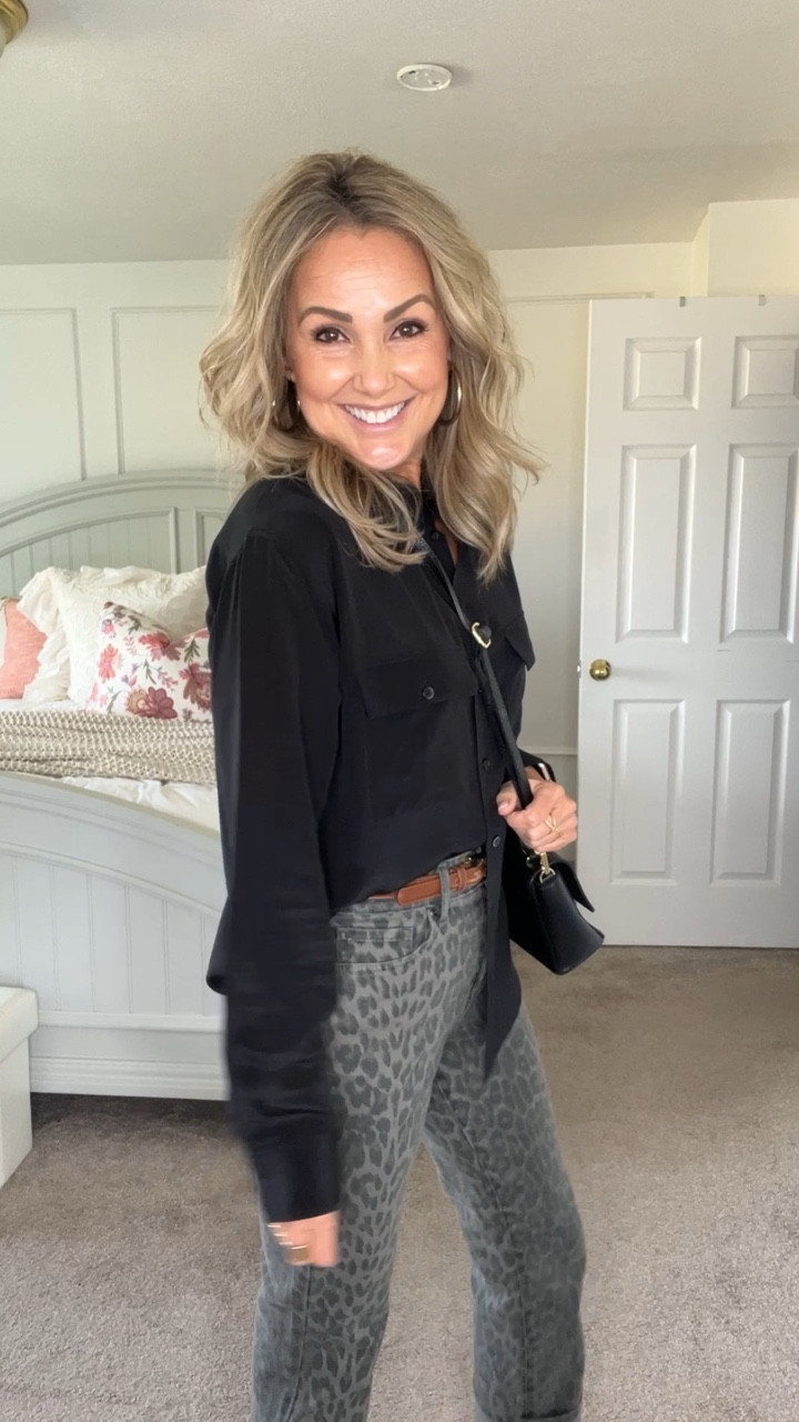 NYDJ for the best fit in jeans! 
I’m wearing size 4 in the jeans and SM in the black silk top. 
#bestjeans #fallfashion #falloutfitideas 

#LTKSeasonal #LTKOver40 #LTKStyleTip