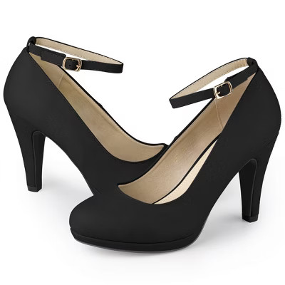 Allegra K Women's Round Toe Stiletto Heel Ankle Strap Pumps | Target