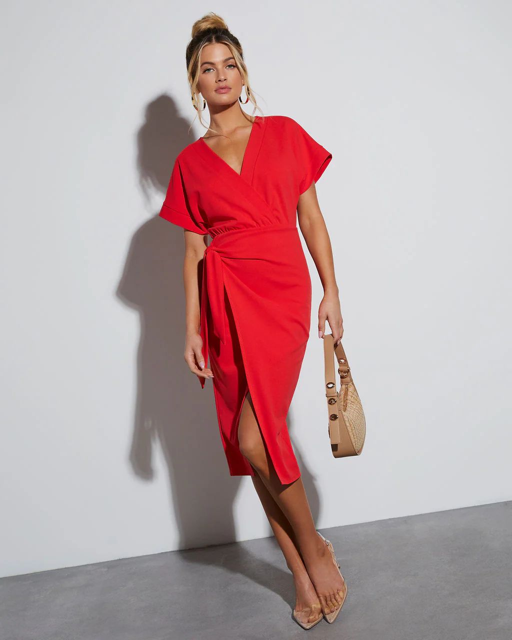 Bold Move Wrap Midi Dress | VICI Collection
